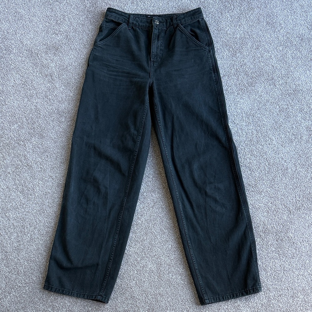 Asos Design Black Wide Leg High-Waisted Jeans